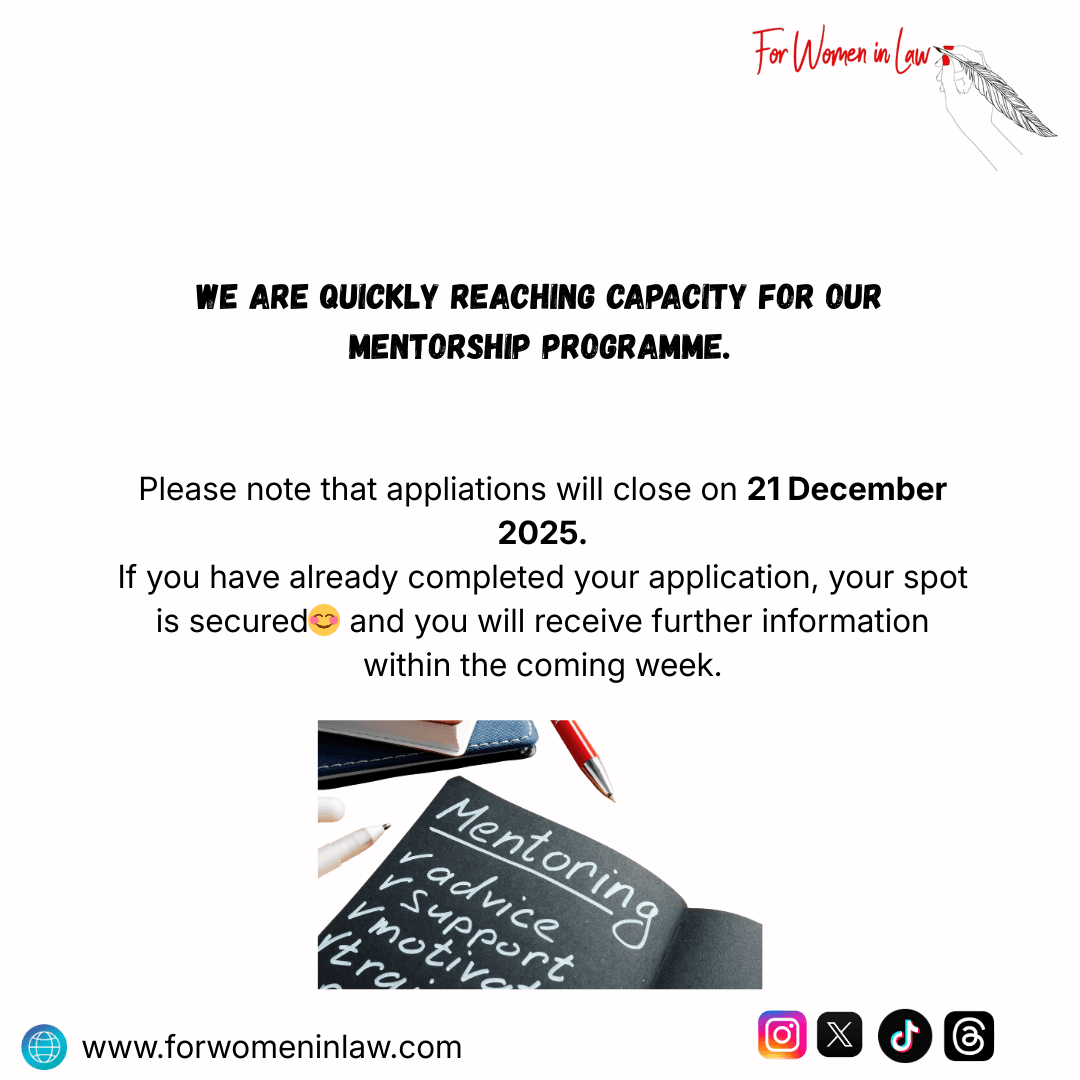 DEADLINE – 2026 MENTORSHIP